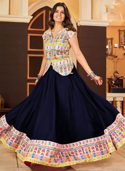 Border Work Rayon Readymade Lehenga Choli - L2327