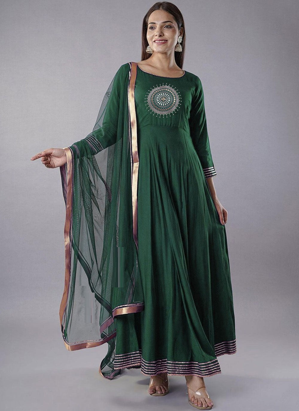 Embroidered Velvet Salwar Suit - T4630