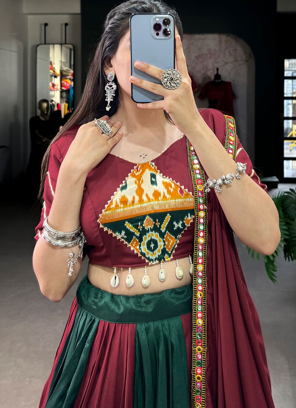 Lace Rayon Readymade Lehenga Choli - L2057