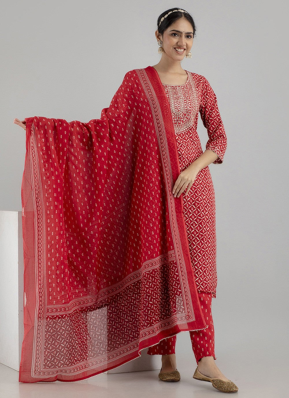 Cotton , Rayon Salwar Suit - T1345