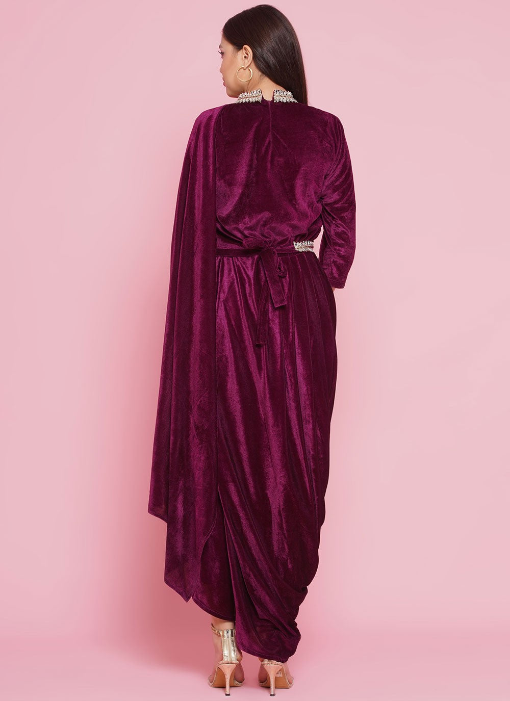 Embroidered Silk Gown - G1840