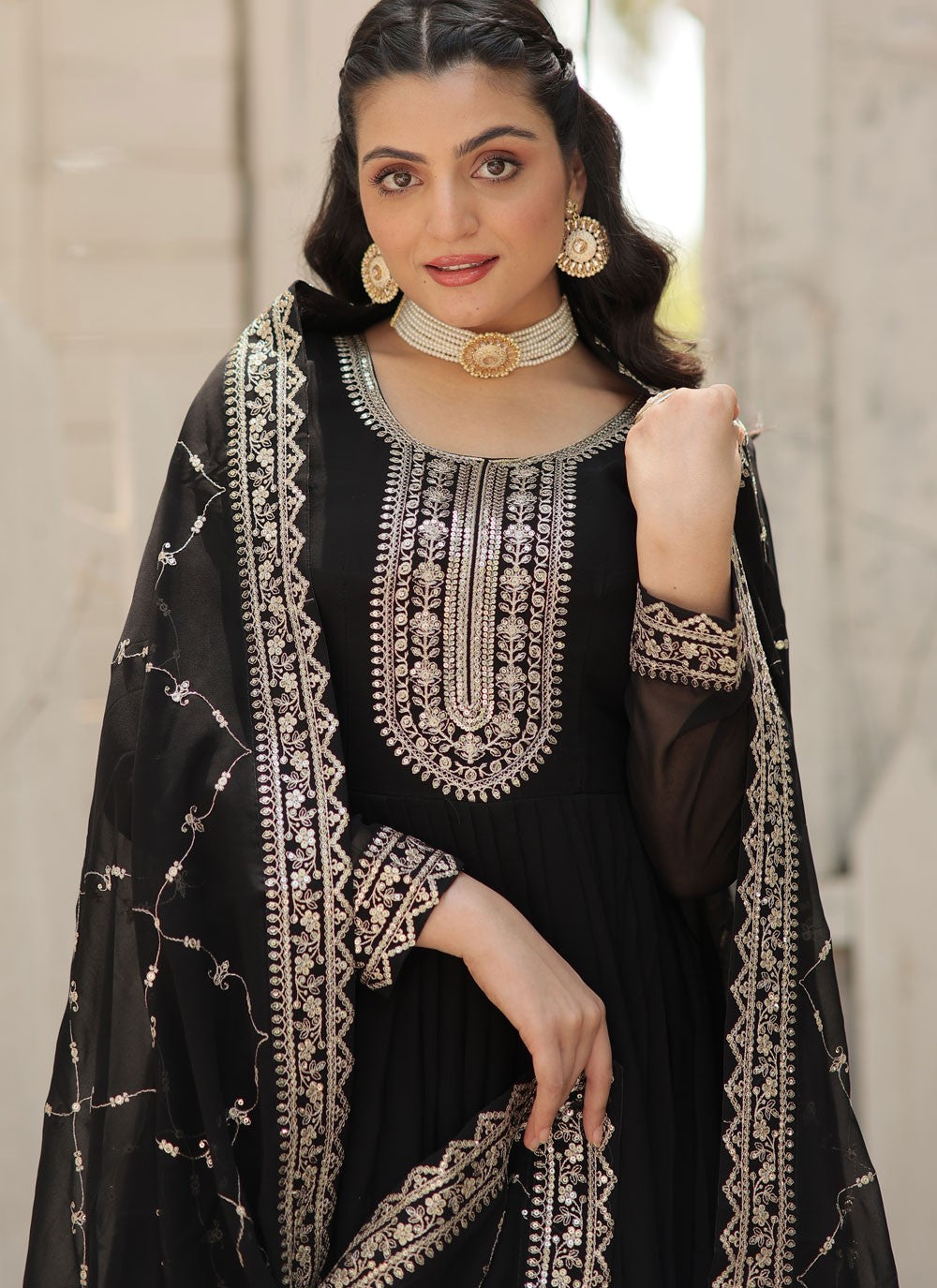 Faux Georgette Gown - G1469