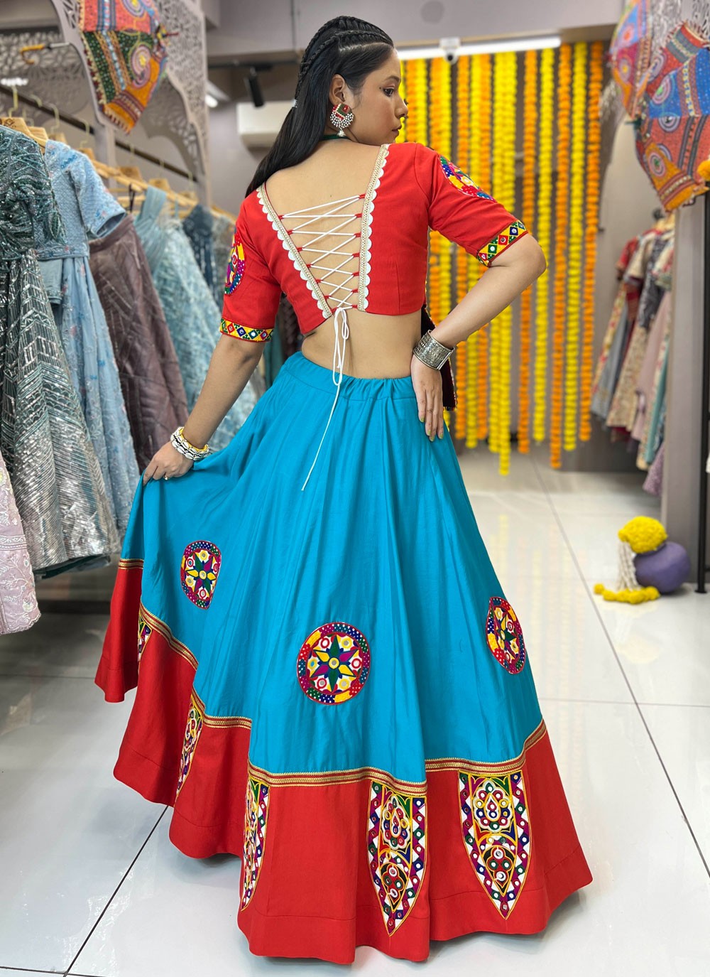 Lace Silk Readymade Lehenga Choli - L2291