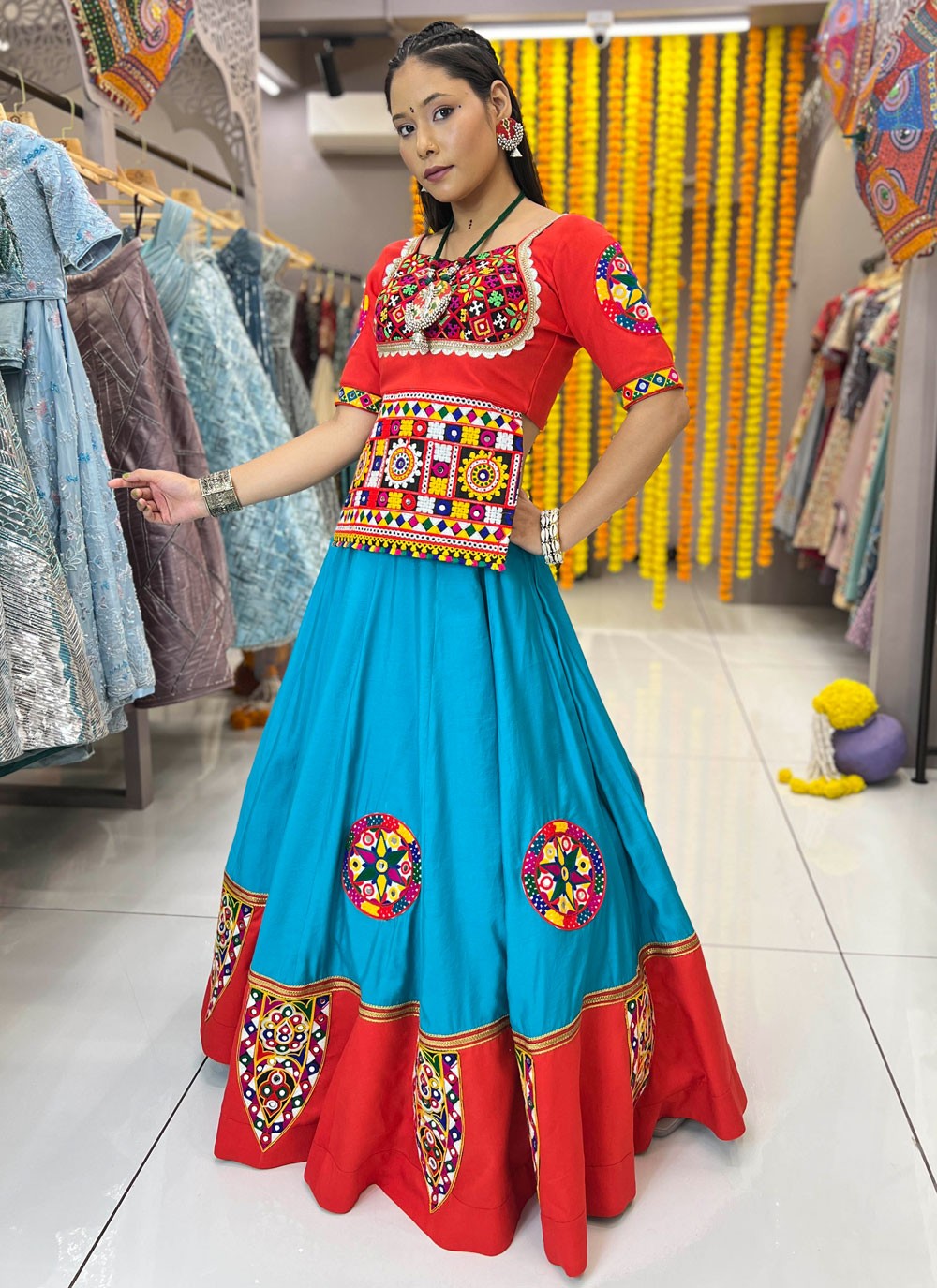 Lace Silk Readymade Lehenga Choli - L2291