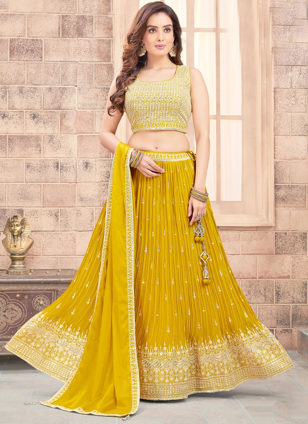 Embroidered Silk Readymade Lehenga Choli - L2627
