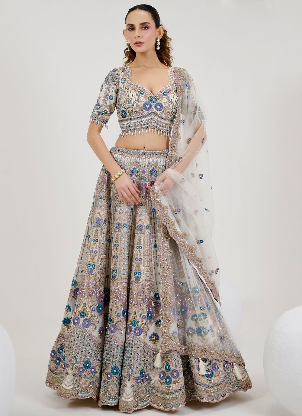 Embroidered Silk Readymade Lehenga Choli - L2801