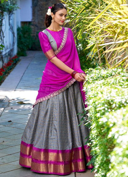 Fancy Fabric Ceremonial, Festival, Mehandi & Sangeet Readymade Lehenga Choli L3560