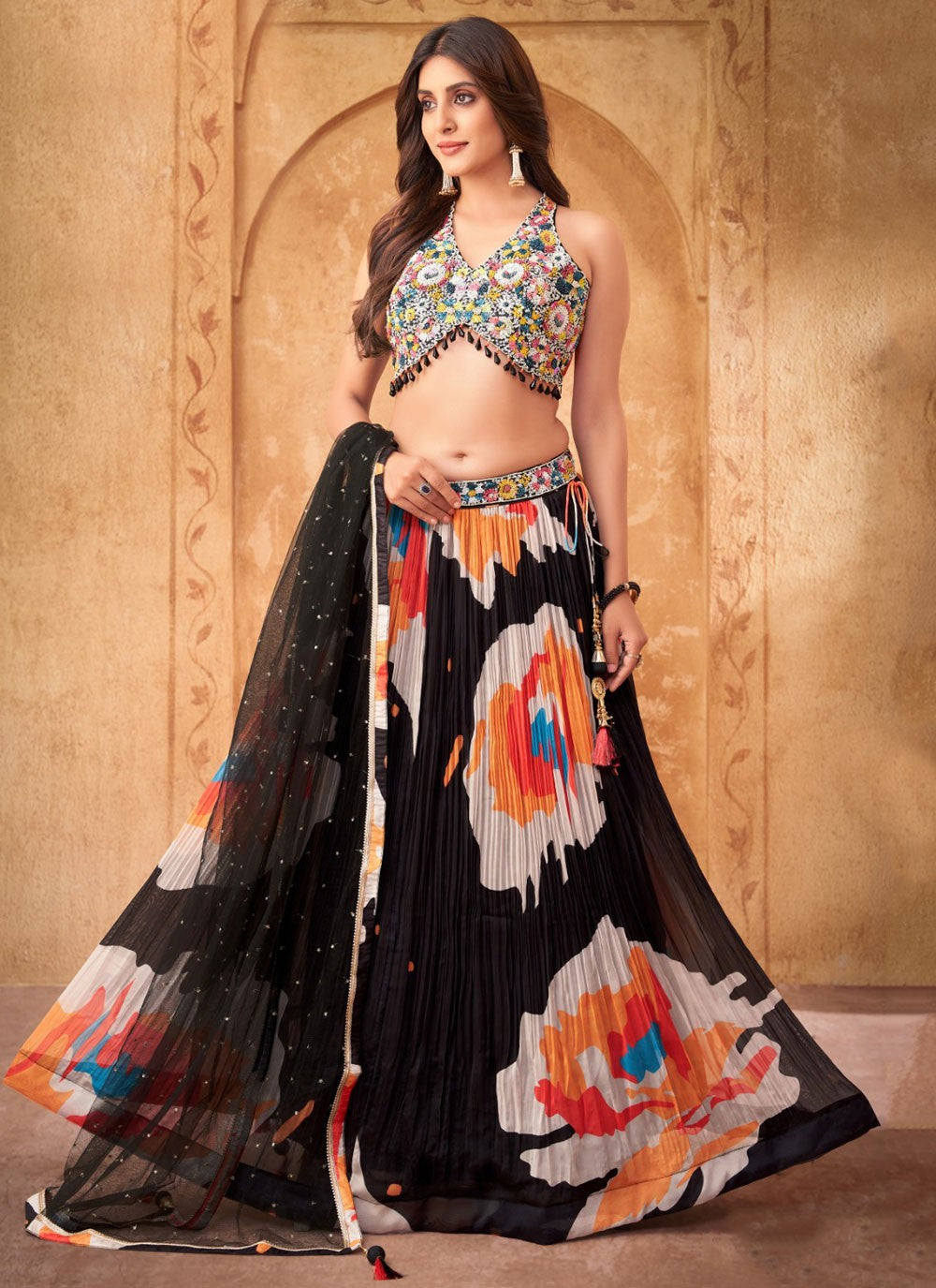 Printed Georgette Readymade Lehenga Choli - L2909
