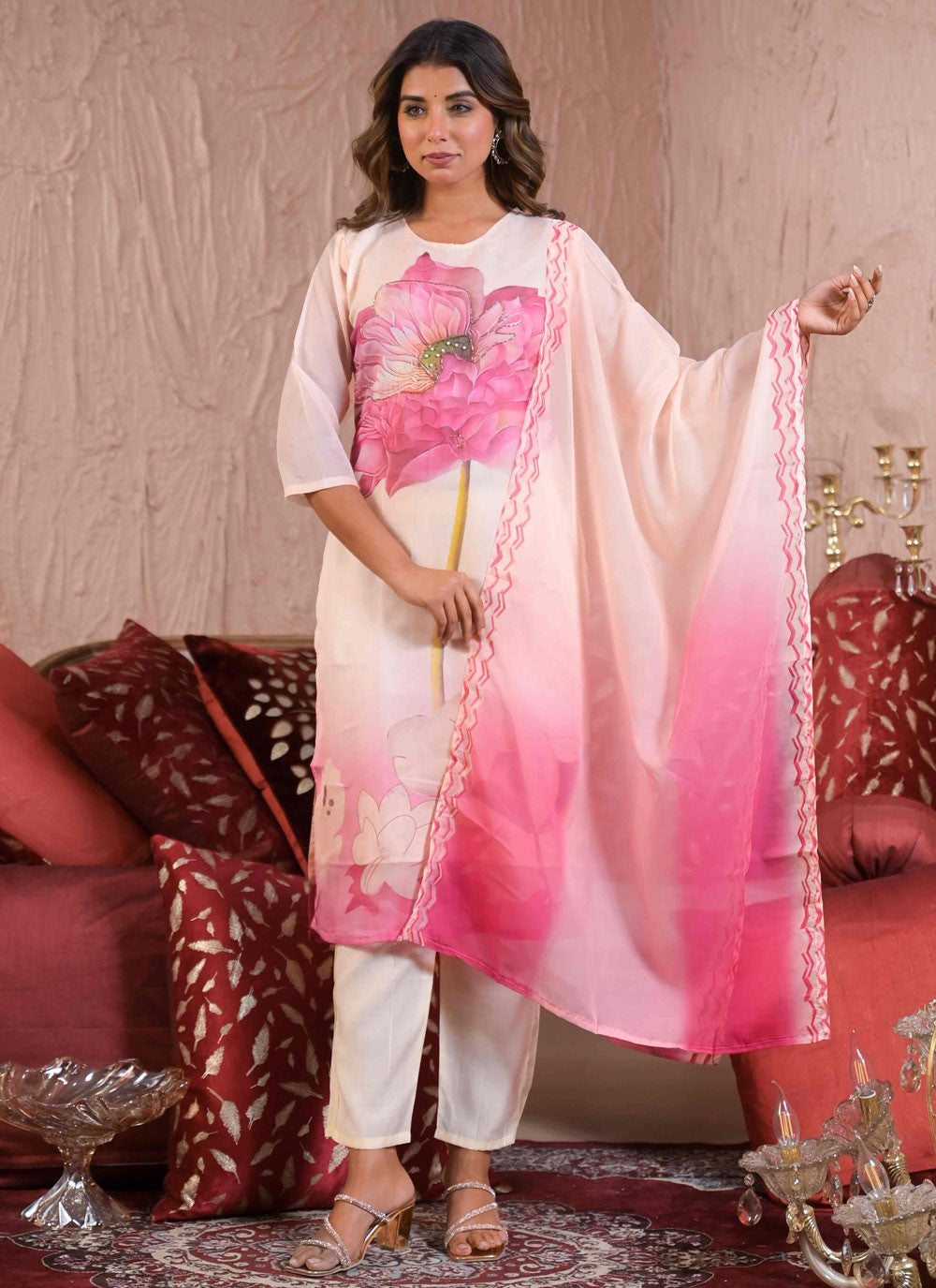 Archive Floral Printed, Moti 316785 White T6819
