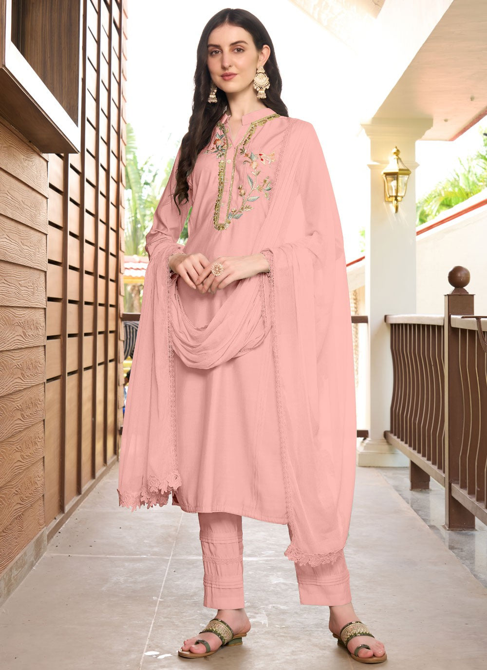 Art Silk Salwar Suit - T3746