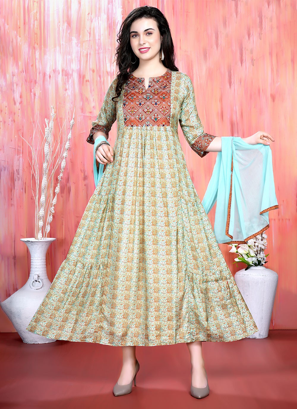 Silk Salwar Suit - T1456