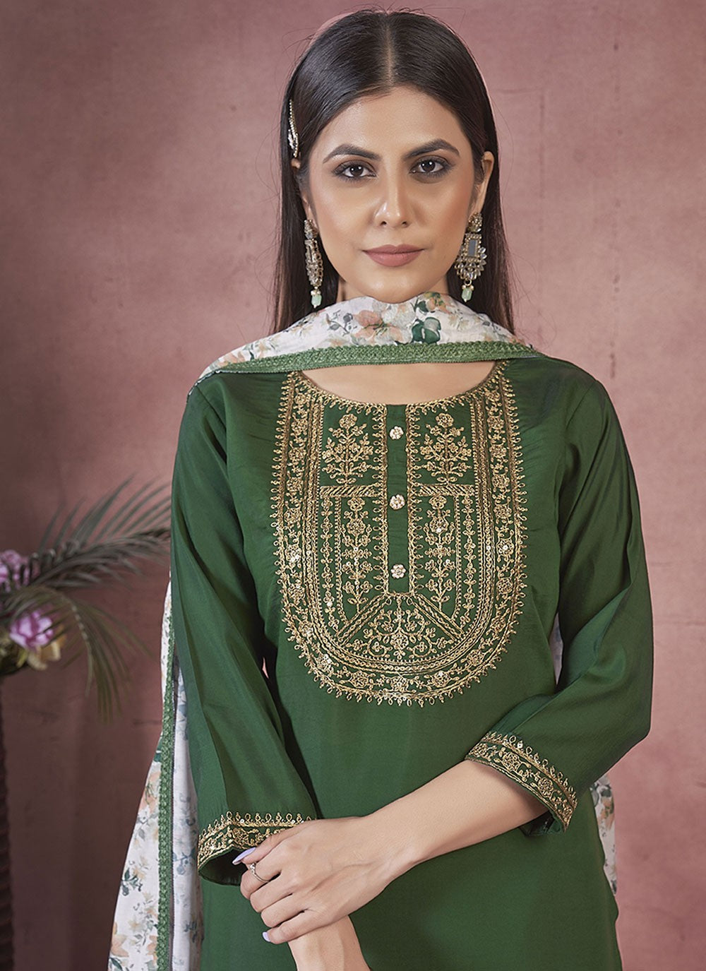 Art Silk Salwar Suit - T3107
