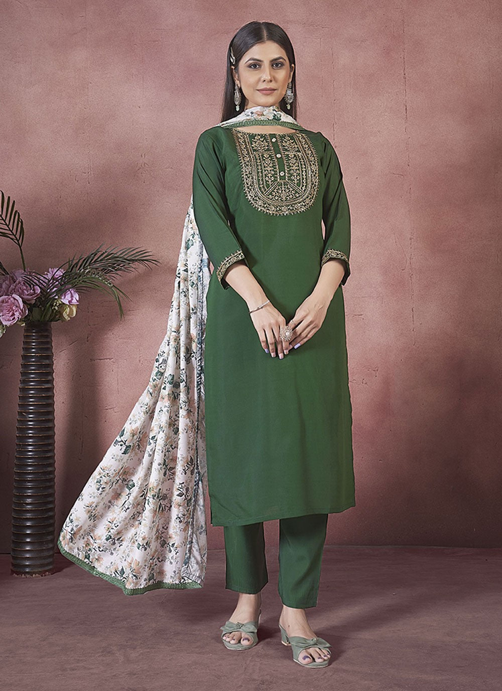 Art Silk Salwar Suit - T3107