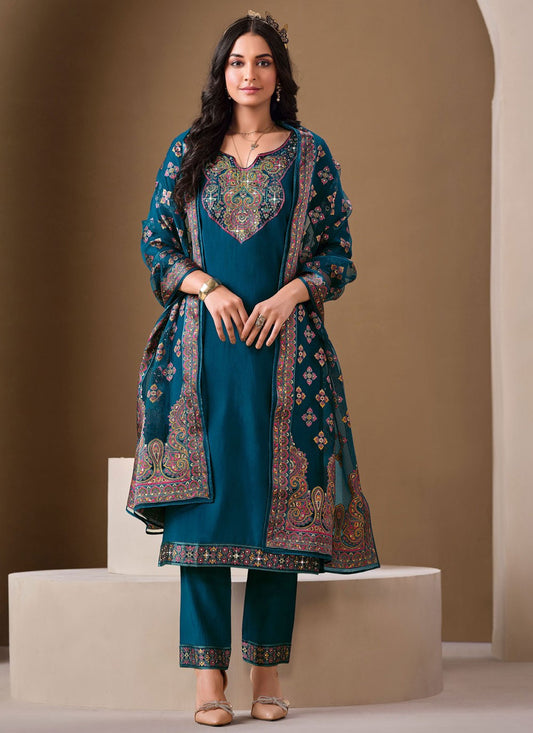 Pant Style Suit Fancy Work, Stones Morpeach T7861