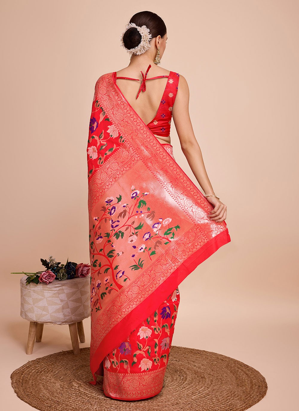 Classic Meenakari Paithni, Silk Saree - S6771