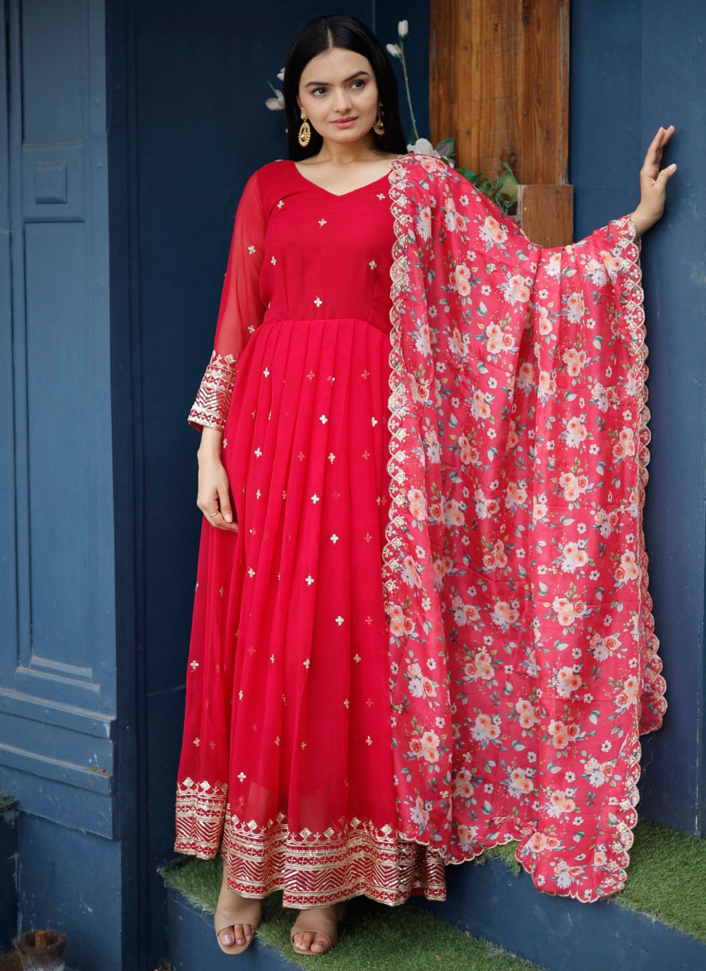 Faux Georgette Gown - G1247