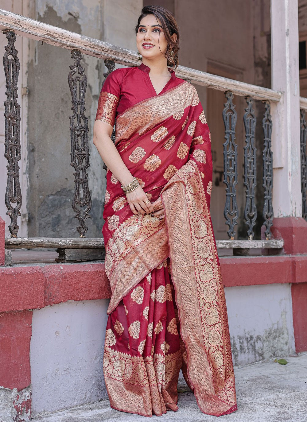 Classic Woven Chanderi Silk Saree - S7288