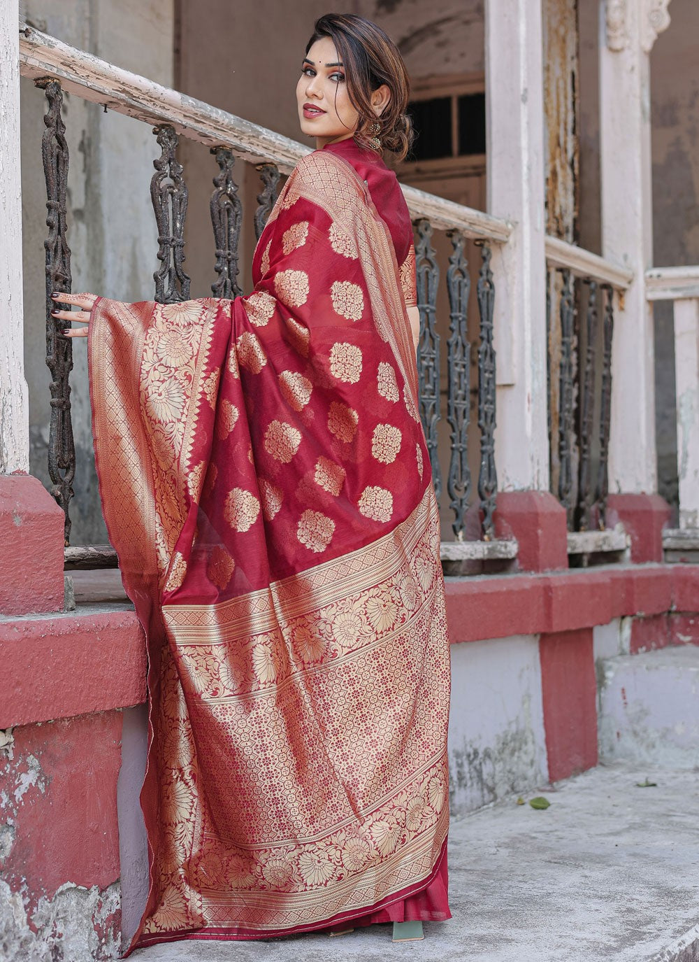 Classic Woven Chanderi Silk Saree - S7288