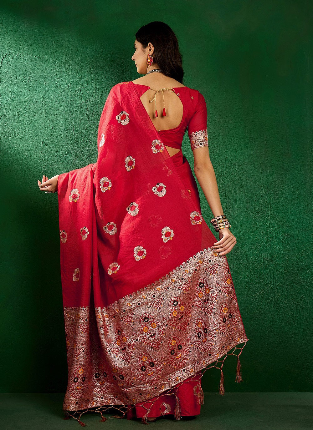 Casual Jacquard Work Cotton Saree - S6973