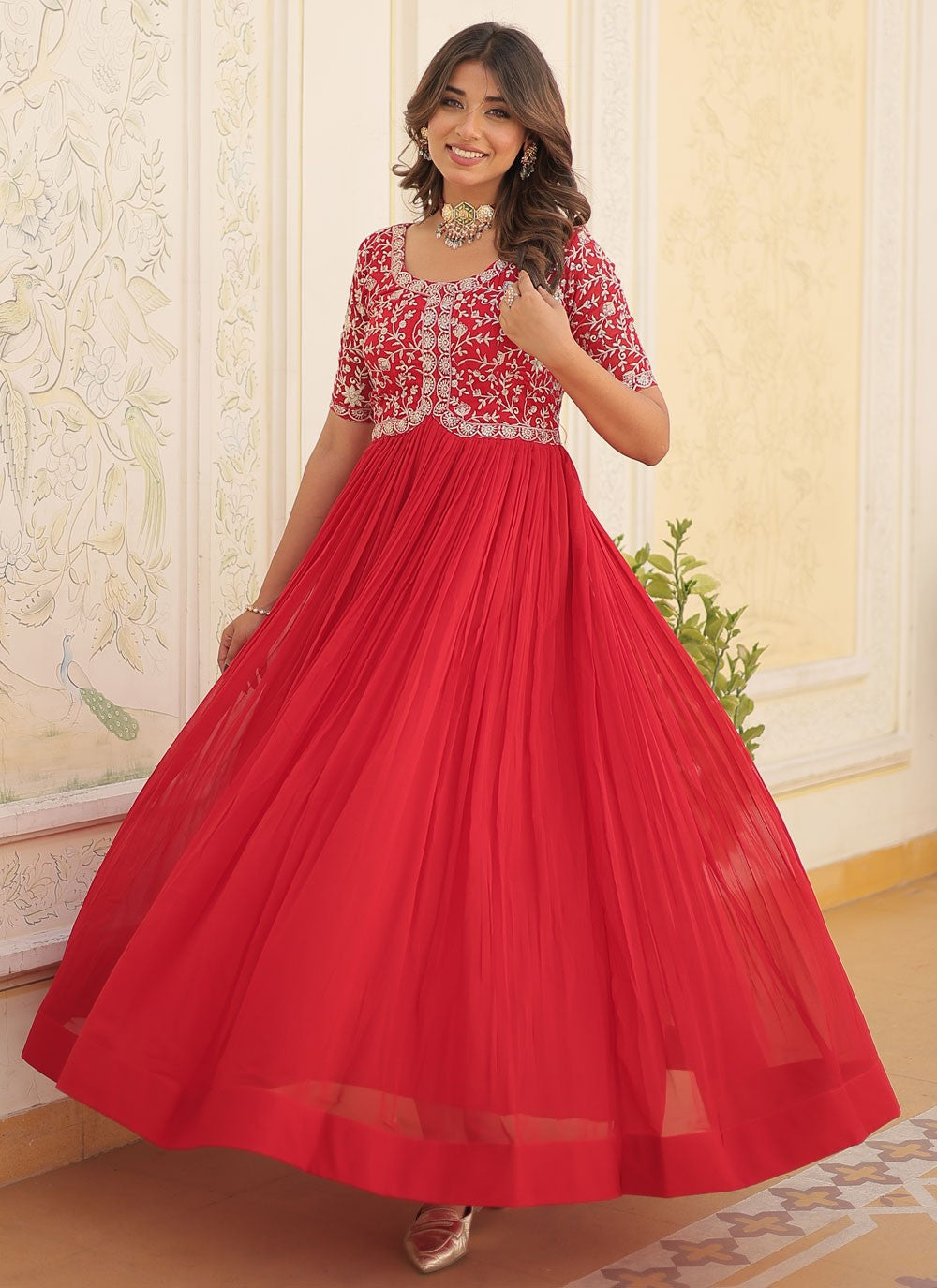 Faux Georgette Gown - G1419