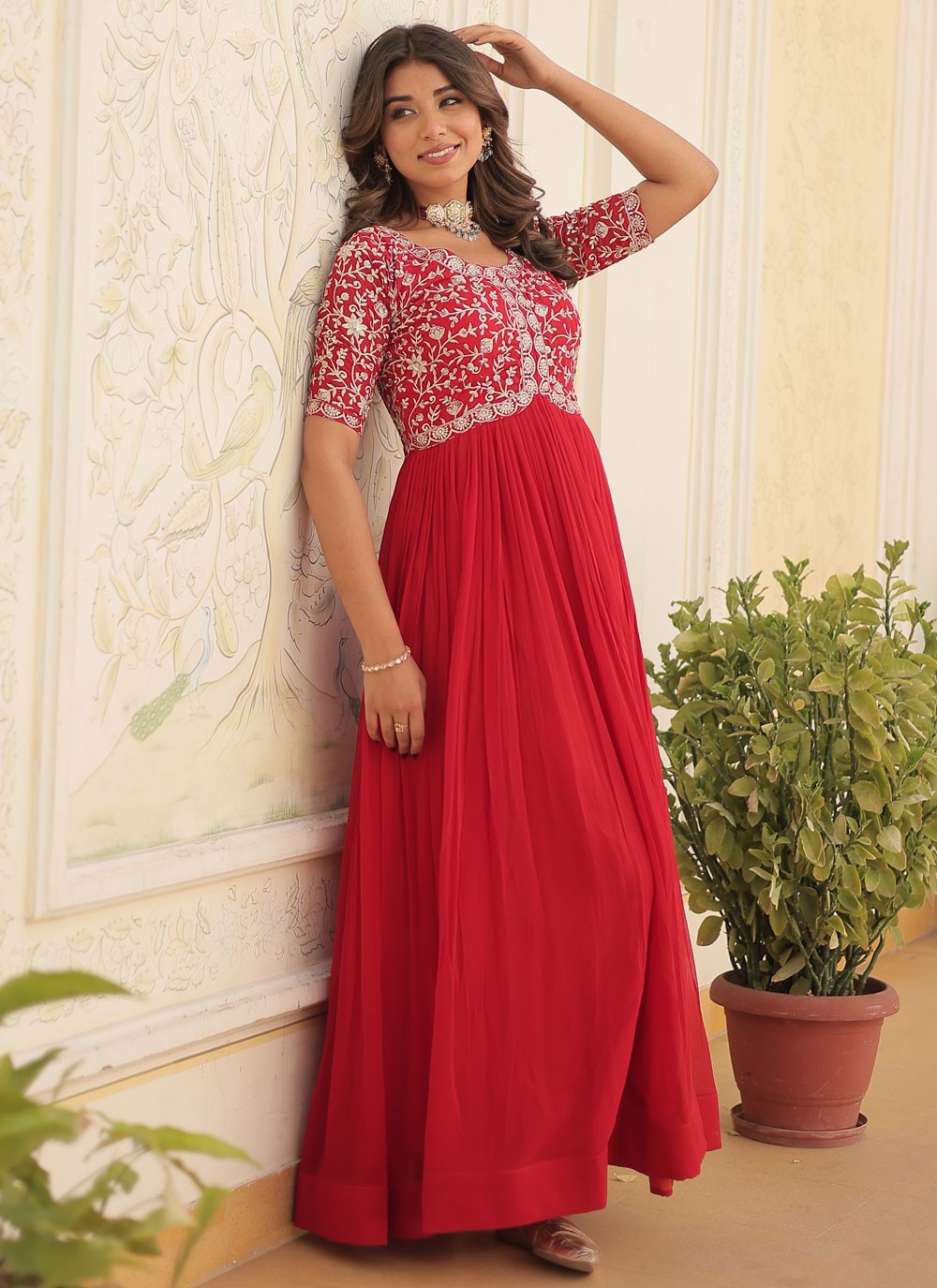 Faux Georgette Gown - G1419