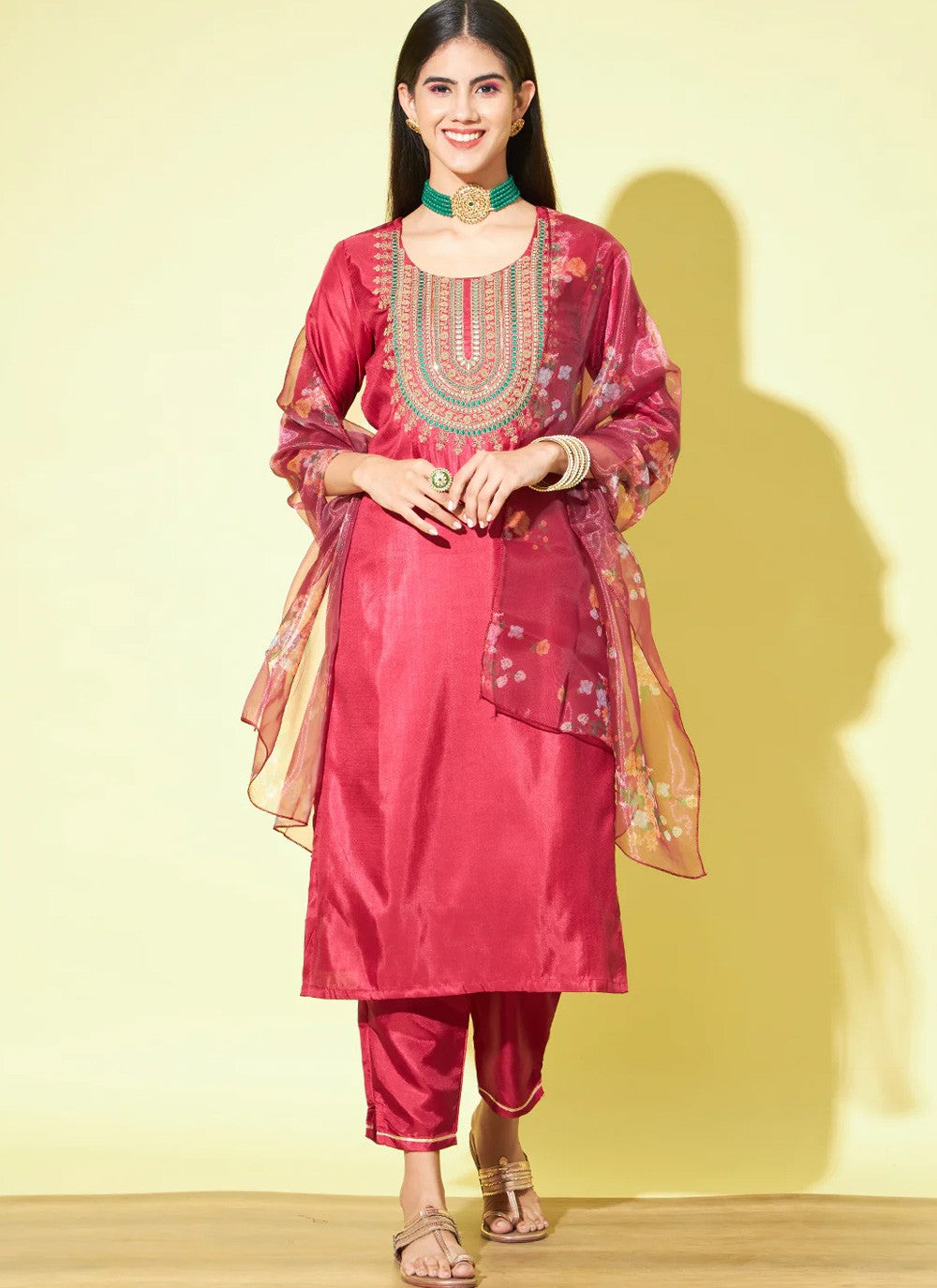 Silk Blend Salwar Suit - T1441