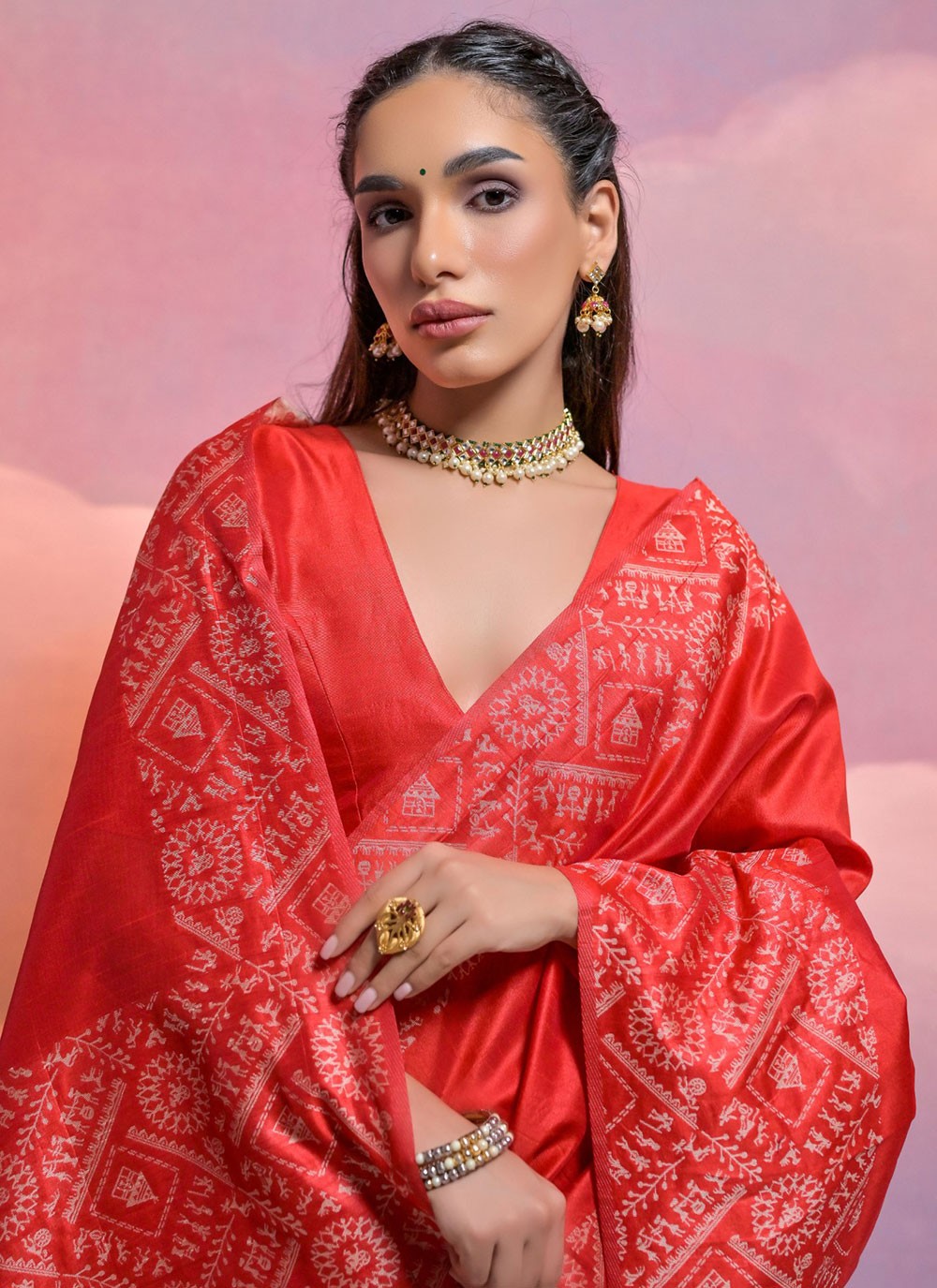 Classic Woven Handloom Silk Saree - S5715