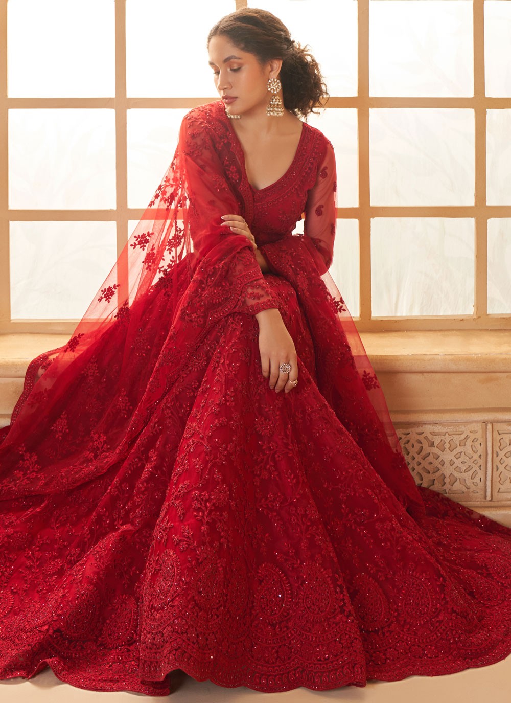 Cord Net A - Line Lehenga - L2728
