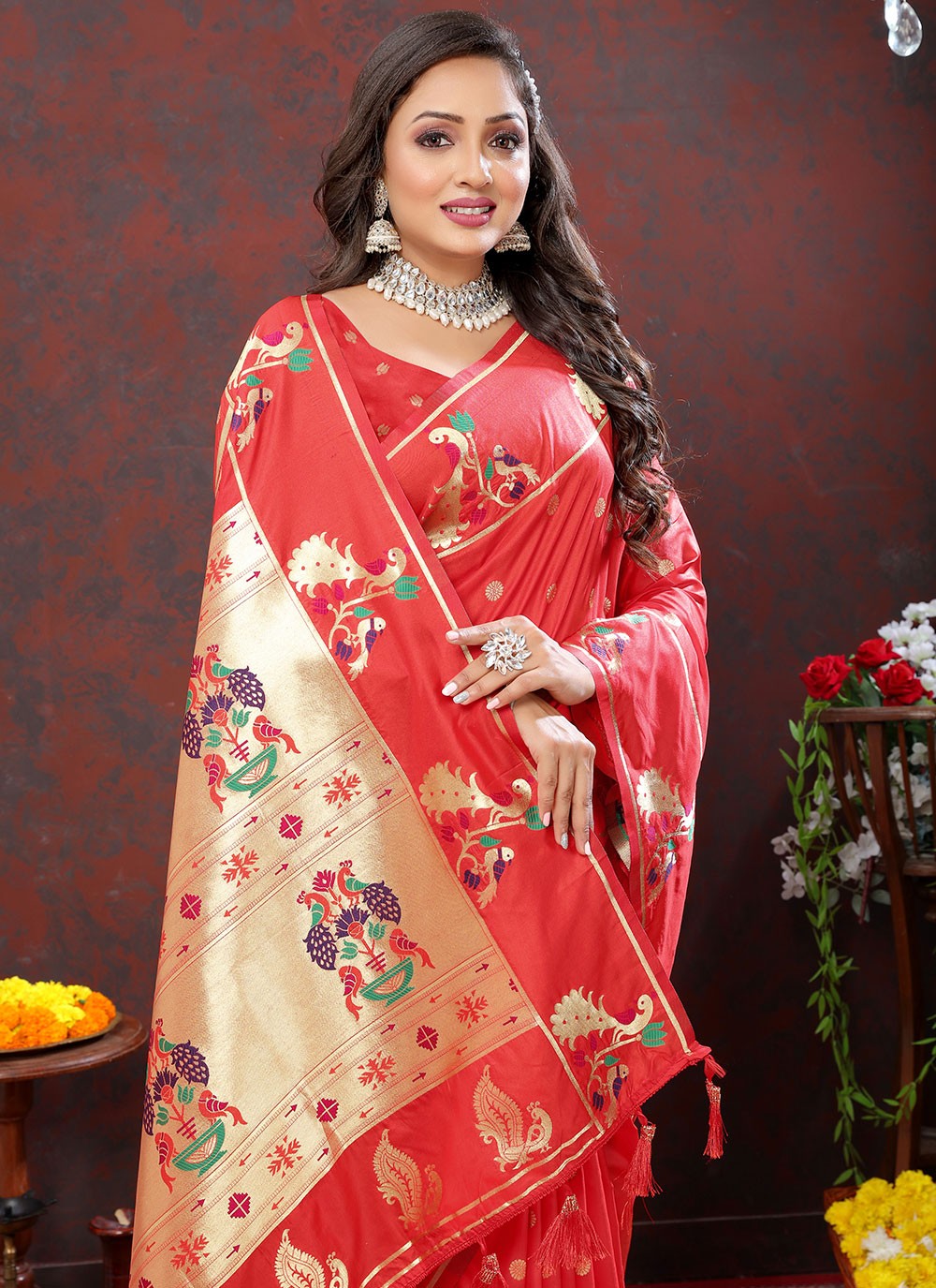 Trendy Meenakari Silk Saree - S4722
