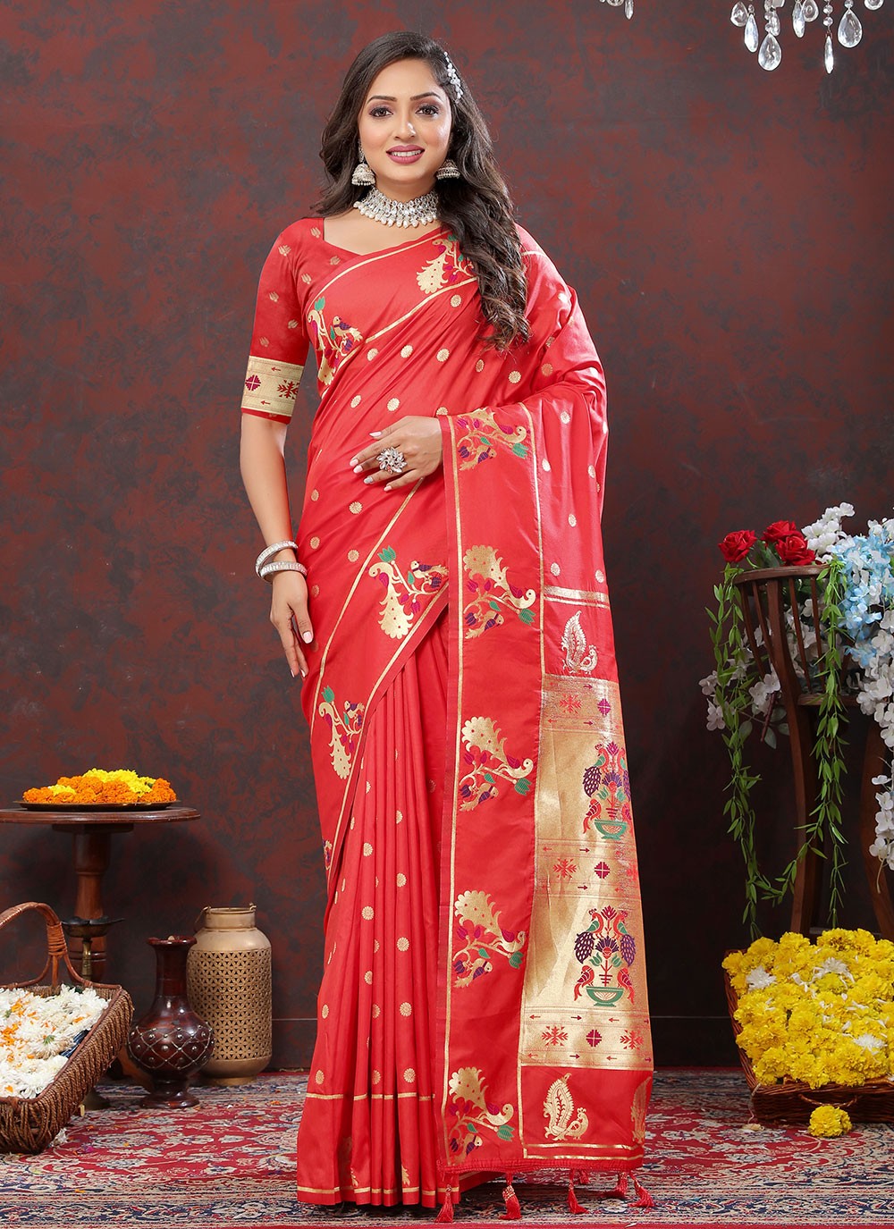 Trendy Meenakari Silk Saree - S4722