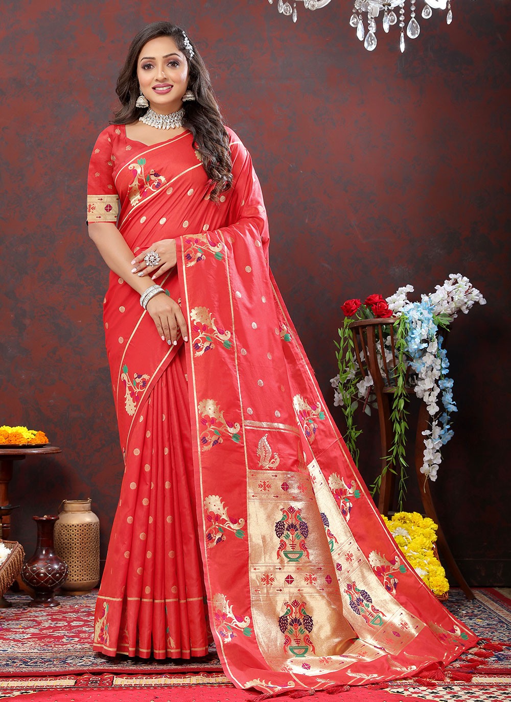 Trendy Meenakari Silk Saree - S4722