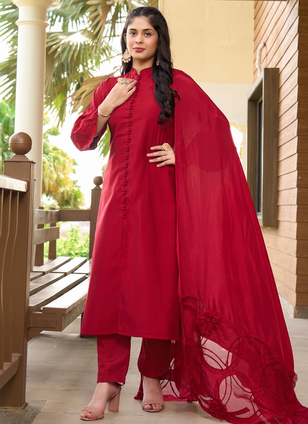 Art Silk Salwar Suit - T3746