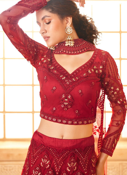 Cord Net A - Line Lehenga - L2728