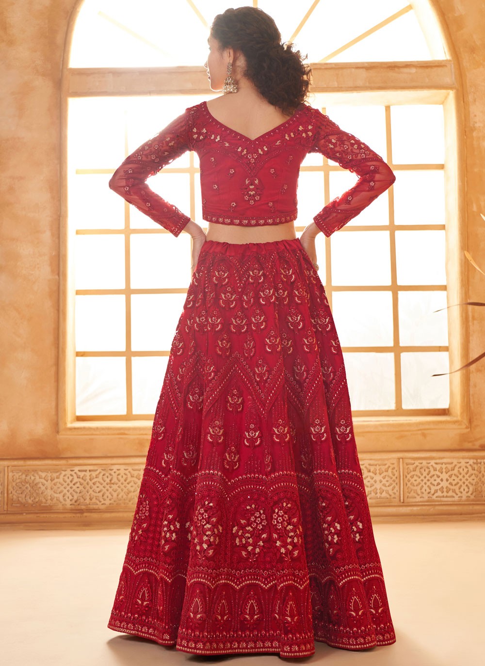 Cord Net A - Line Lehenga - L2728