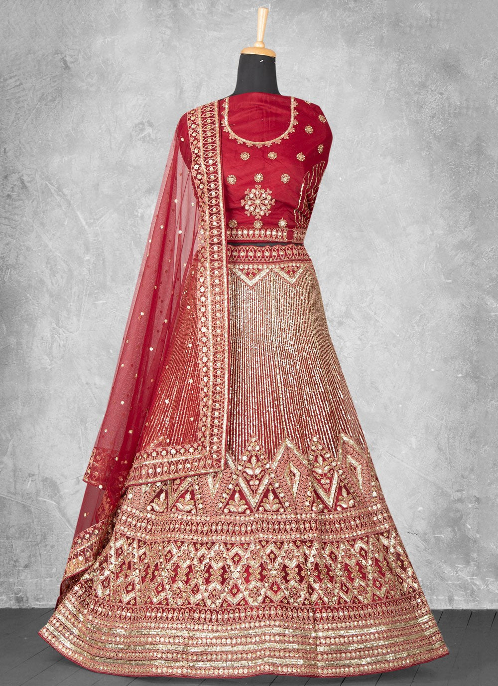 Velvet Engagement, Mehandi & Sangeet, Reception A - Line Lehenga L3591