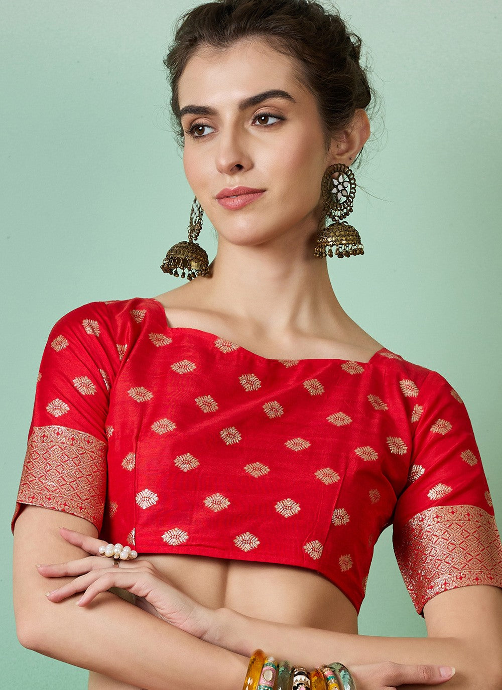 Traditional Jacquard Work Cotton Saree - S7010