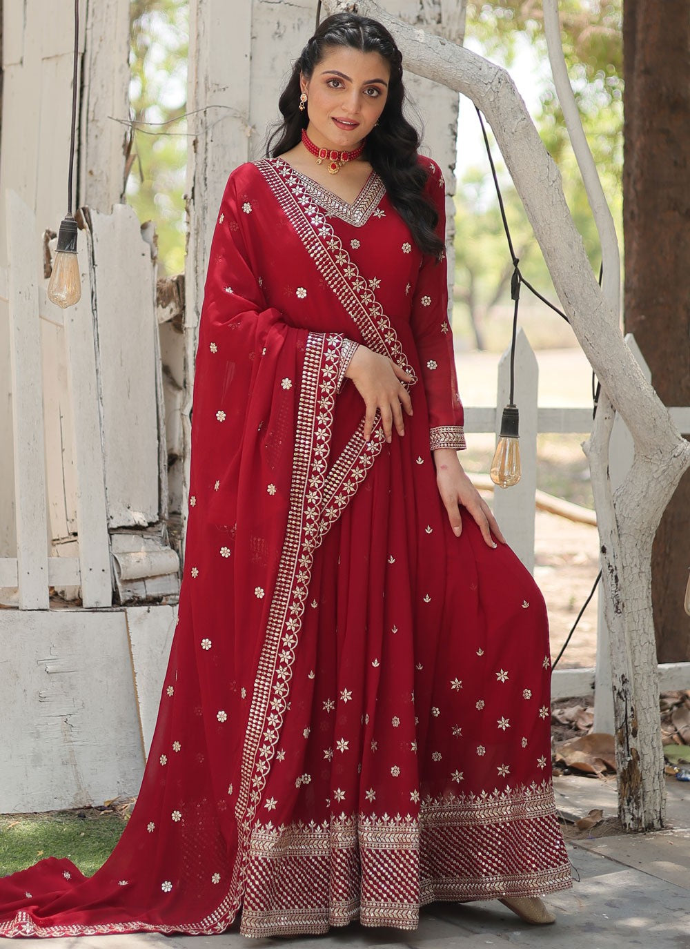 Faux Georgette Gown - G1516