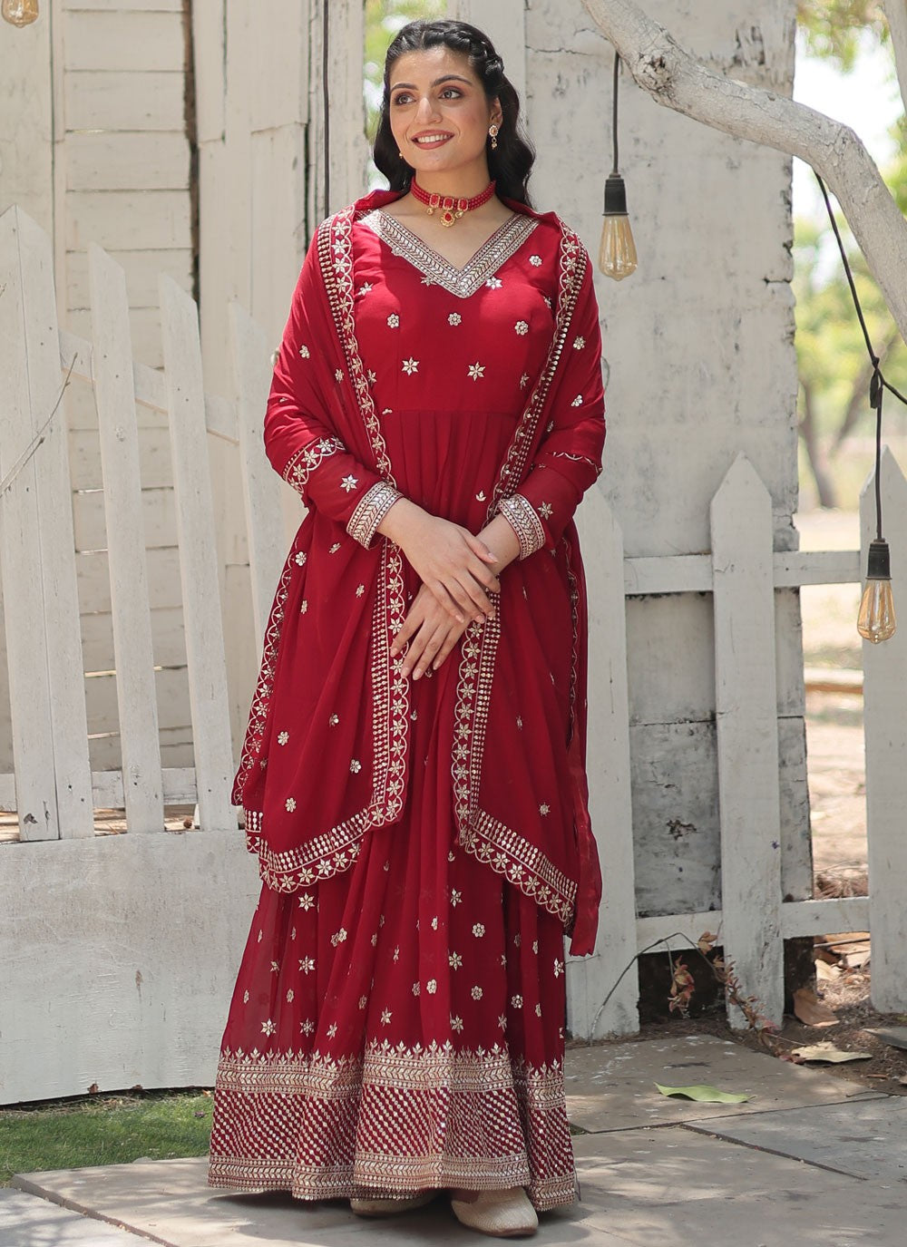 Faux Georgette Gown - G1516