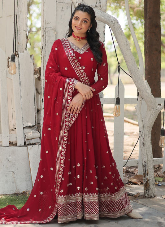 Faux Georgette Gown - G1516