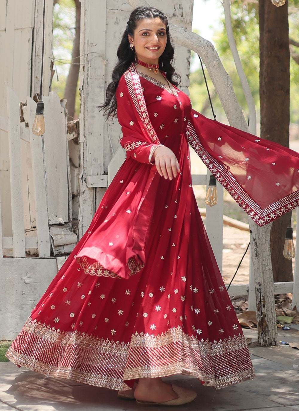 Faux Georgette Gown - G1516