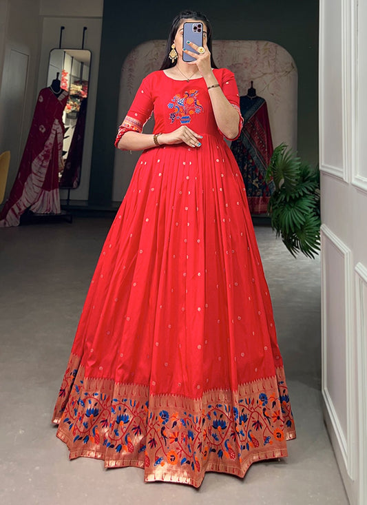 Jacquard Silk Gown - G1317
