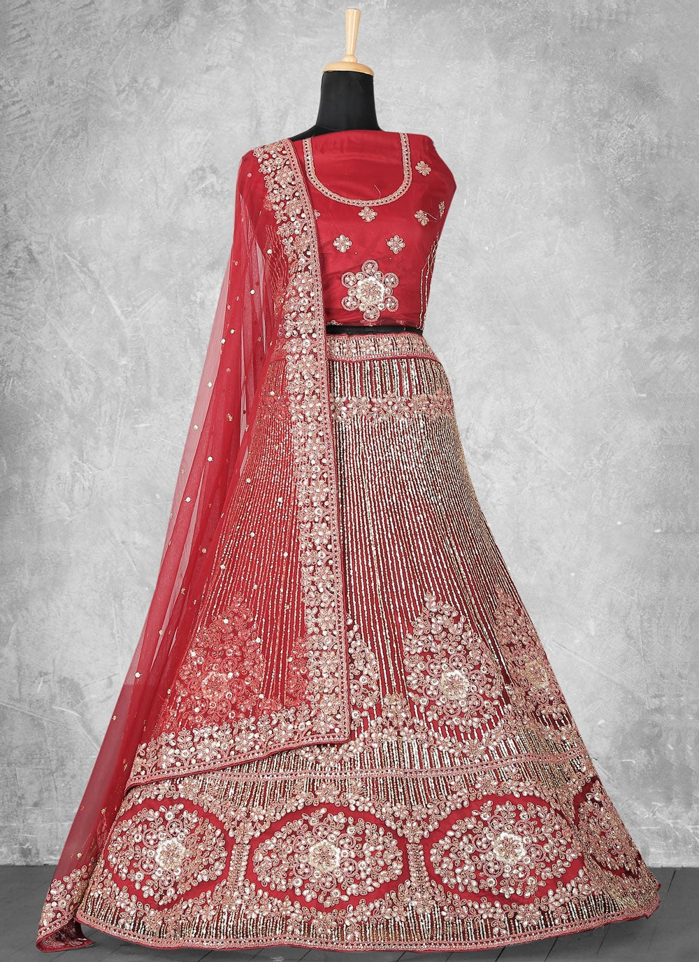 Velvet Engagement, Mehandi & Sangeet, Reception A - Line Lehenga L3594