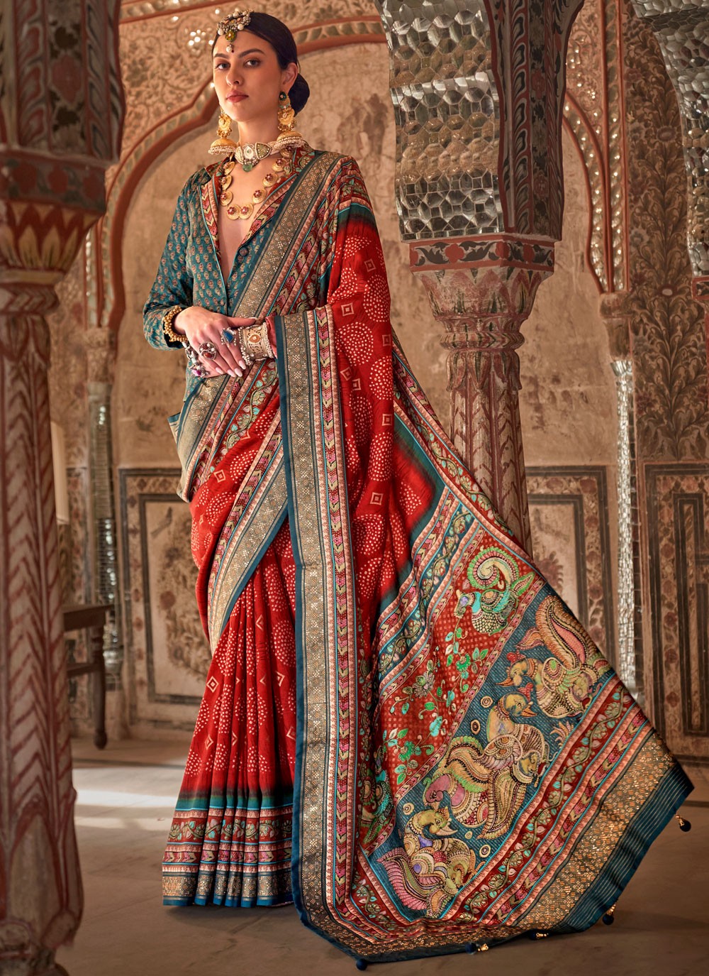 Classic Fancy Work Viscose Saree - S8834