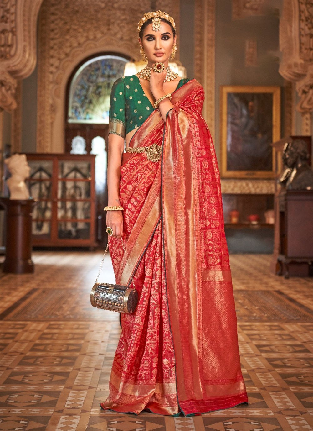 Classic Weaving Zari Banarasi Silk Saree - S4035