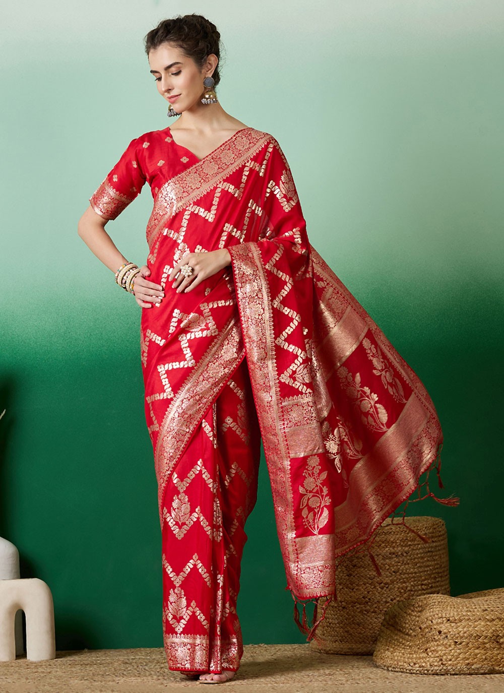 Classic Woven Cotton Saree - S6963