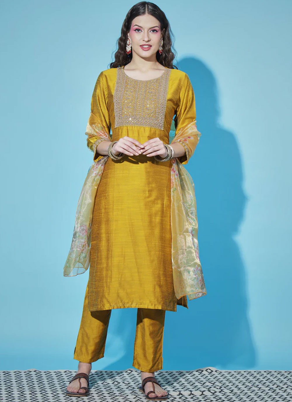 Silk Salwar Suit - T1339