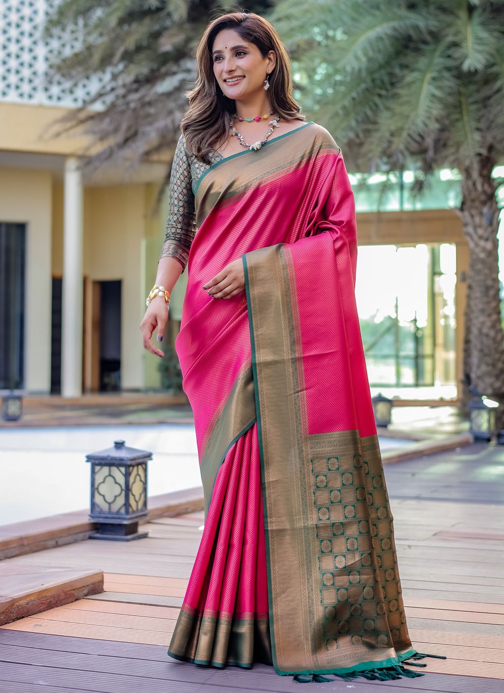 Woven, Zari Kanjivaram Silk Saree - S12324