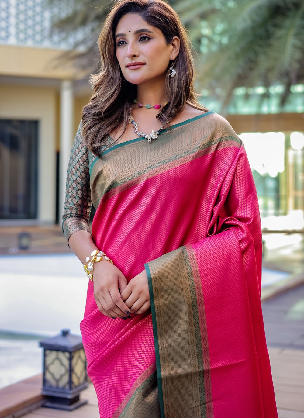 Woven, Zari Kanjivaram Silk Saree - S12324