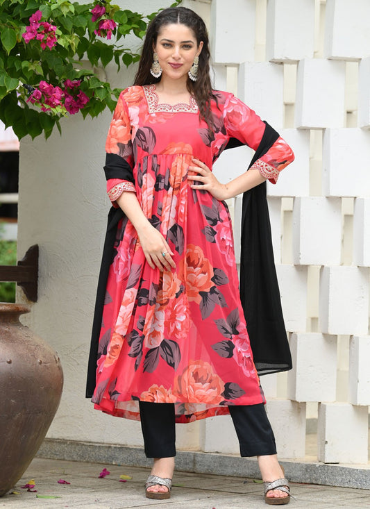 Archive Floral Printed 316617 Pink T6774