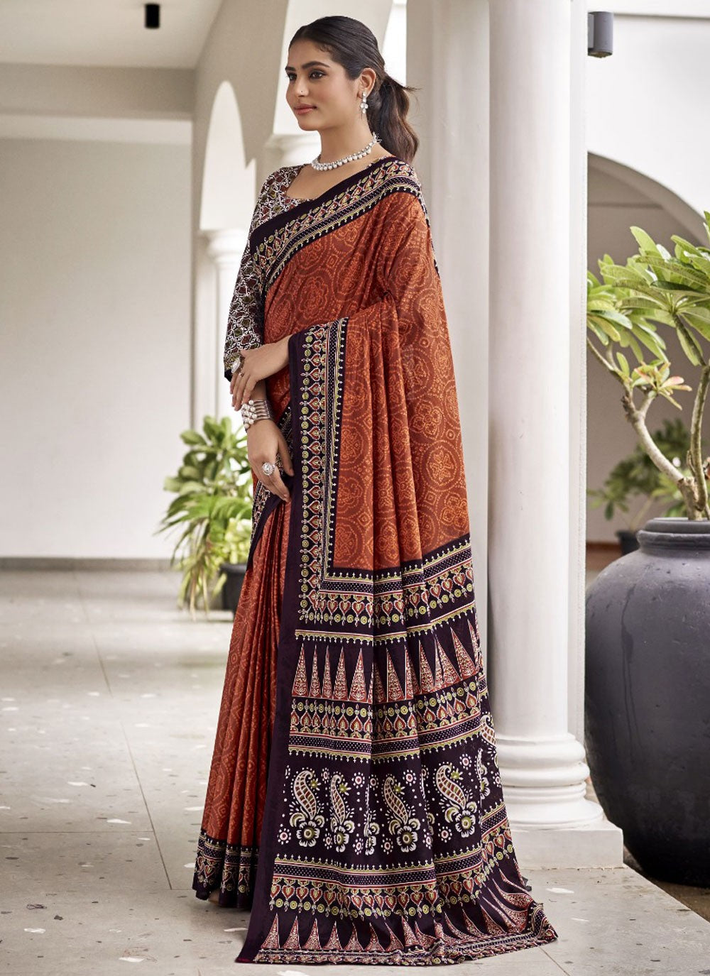 Printed Cotton Saree - S11686